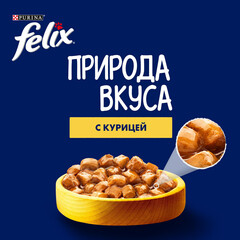 Felix Природа вкуса пауч для взрослых кошек курица 75 г
