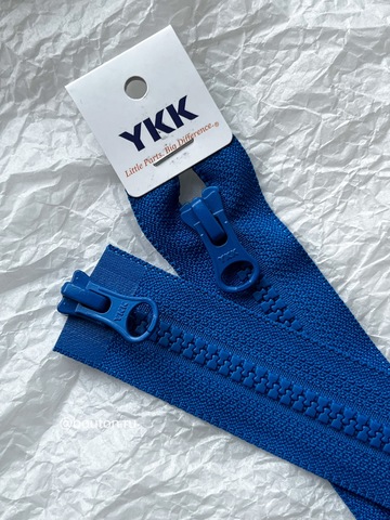 Молния YKK тракторная, двухзамковая тип 5 синяя 115