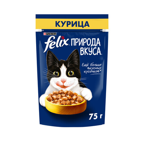 Felix Природа вкуса пауч для взрослых кошек курица 75 г