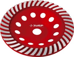 ЗУБР Турбо, d 180 мм, сегментированная алмазная шлифовальная чашка (33375-180)