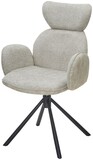 Стул VARDY 360 град.поворот. Brego-31 Бежевый, ткань/ 7525-01 Бежевый, велюр/Черный