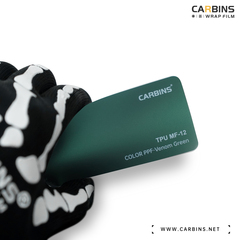 Carbins Color PPF Venom Green MF 12 зеленая сатин матовая цветная полиуретановая защитная антигравийная пленка