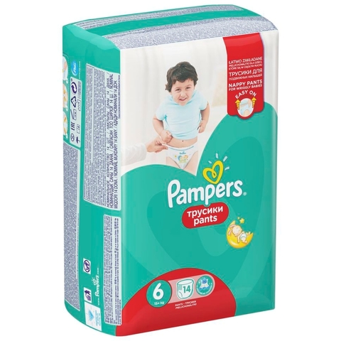 Подгузники-трусики PAMPERS Extra Large 14 шт РОССИЯ