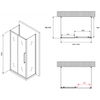 Abber Schwarzer Diamant AG30160BH-S50B-S50B Душевой уголок, 160x50x195