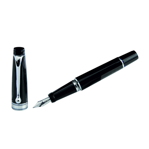 Перьевая ручка Aurora Optima Mini Black, перо - F, в подарочной коробке