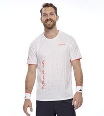 Теннисная футболка Babolat Strike Crew Neck T-Shirt - white/strike red