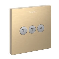 Hansgrohe ShowerSelect 15764140 Запорно-переключающий вентиль на 3 положения (бронза шлифованная) фото