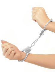 Полицейские никелированные наручники Official Handcuffs