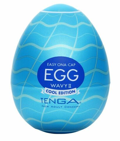 Мастурбатор-яйцо с охлаждающей смазкой EGG Wavy II Cool - Tenga EGG Series EGG-013C