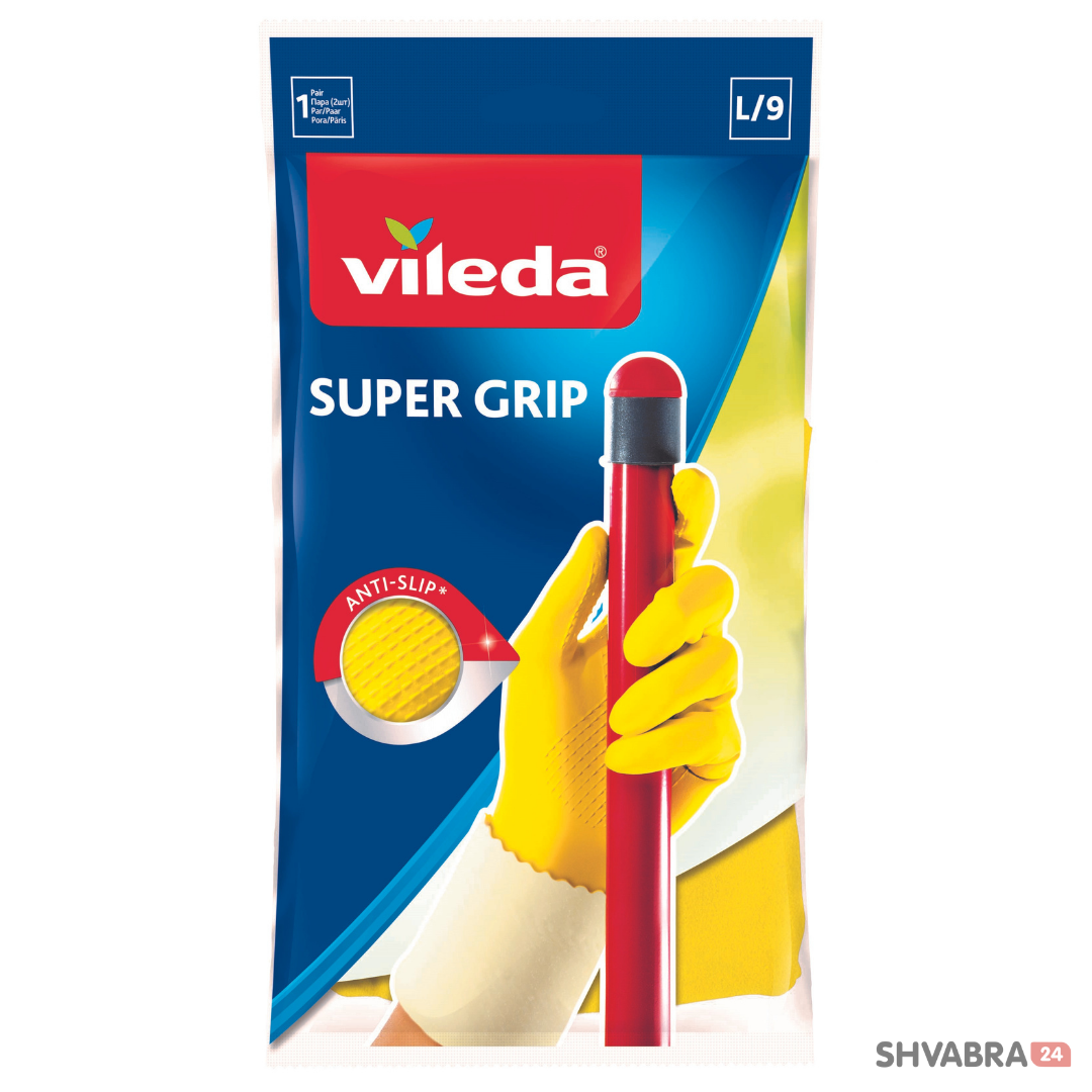 Перчатки Виледа Супер Грип с хлопком (Vileda Super Grip) – купить за 401 ₽  | Shvabra24 - товары для дома и красоты