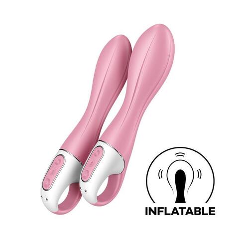 Розовый вибромассажер с функцией расширения Air Pump Vibrator 2 - 20,9 см. - Satisfyer 4038605