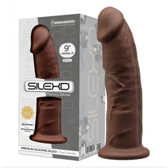 Фаллоимитатор с двойной плотностью Model 2 от SILEXD коричневый (22,8*5,4 см)