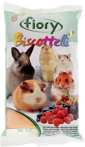 Fiory бисквиты для грызунов Biscottelli с ягодами 35г