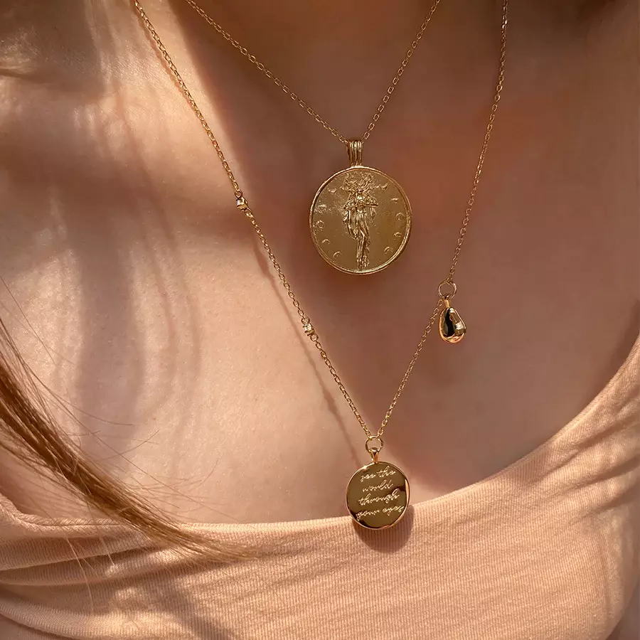 See the World Gold Necklace