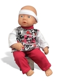 Комплект трикотажный - На кукле. Одежда для кукол, пупсов и мягких игрушек.