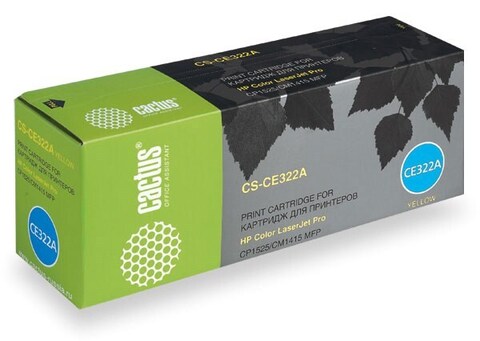 Картридж лазерный Cactus CS-CE322A CE322A желтый (1300стр.) для HP LJ CP1525