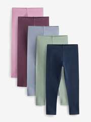Легинсы для девочки Next T39-832, 5 шт., Розовый, Хаки, Синий