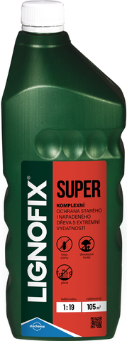 Антисептик от грибка, плесени и насекомых для старой древесины Lignofix Super 1 кг на 105м2