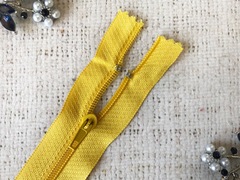 Молния брючная спираль полуавтомат, L 20 см, Т3, н/р, жёлтый