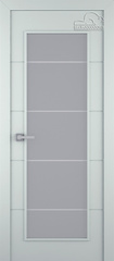 Дверь Arvika / Цвет Эмаль светло - серый / Мателюкс белый кристалайз / Двери Belwooddoors