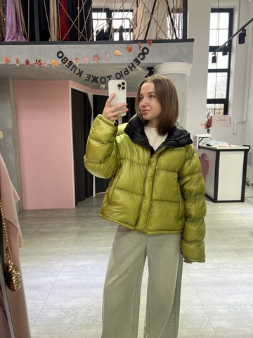 Пуховик Лак зеленое яблоко