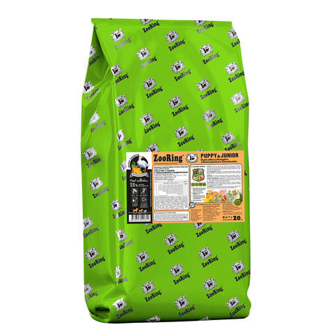 ZooRing Puppy&Junior Утка и рис с тыквой, с глюкозамином и хондроитином 20 кг
