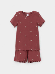 пижама  для девочки  К 1652/шоколадный десерт,сердечки