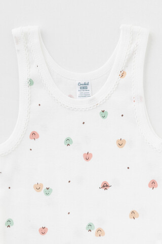 майка  для девочки  К 1181-2уп/сахар,яблочки