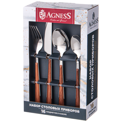 Набор столовых приборов Agness 16 предметов на 4 персоны - купить 1
