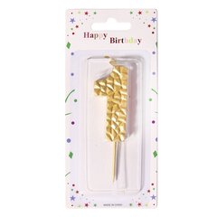 
          Свеча для торта Alingar, 5-6 см, на пике, "Цифра 1", цвет золото, блистер с европодвесом