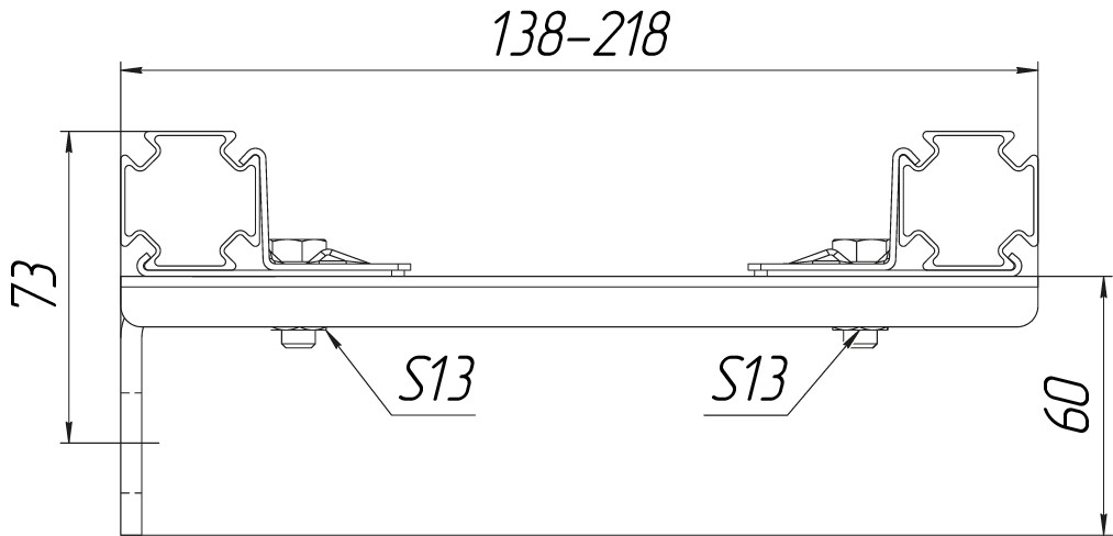 Крепление двойное укороченное RIVO Fix