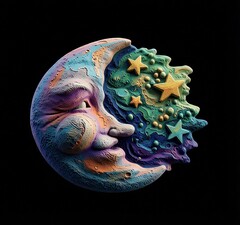 Силиконовый молд № 589 Месяц