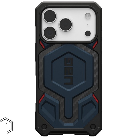 Чехол Uag Monarch Pro Case для iPhone 17 Pro, Красный | Carbon Fiber Mallard/Red/Monarch Pro