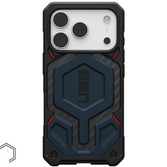 Чехол Uag Monarch Pro Case для iPhone 17 Pro, Красный | Carbon Fiber Mallard/Red/Monarch Pro