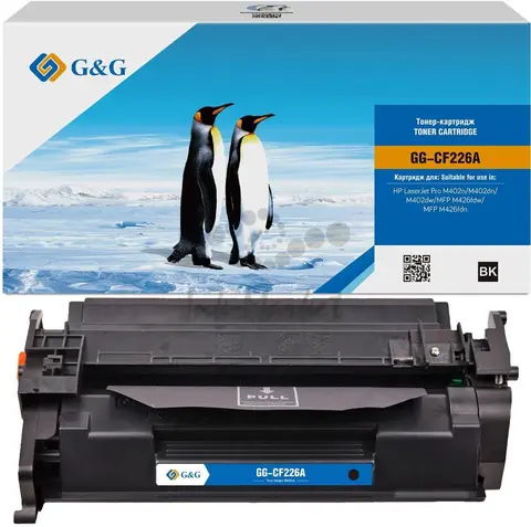 Совместимый лазерный картридж G&G GG-CF226A UNIVERSAL (GG-CF226A / CF226A) для HP LJ Pro M402n, M402dn, M402dw, MFP M426fdw, MFP M426fdn, 3100 стр., черный