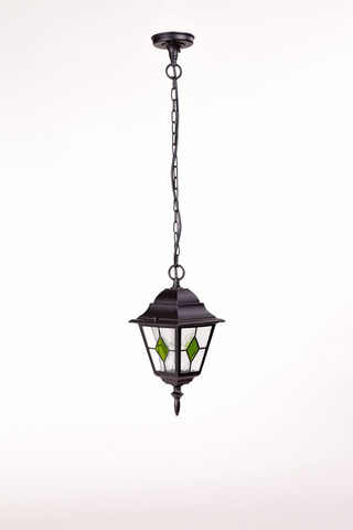 Светильник подвесной Quadro Led glass Green черный (B)