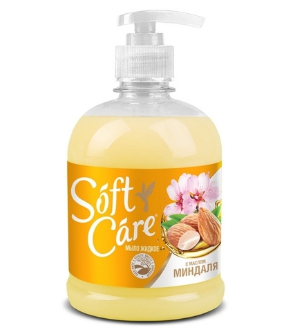 Soft Care Мыло жидкое с миндальным маслом 500г Фабрика Ромакс