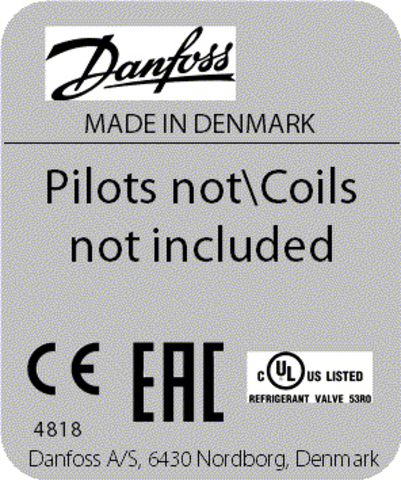 Пилотный клапан ICS 125 Danfoss 027H7141 стыковой шов