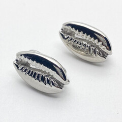 Ювелирные швензы с родиевым покрытием, 17*10 мм, цена за пару