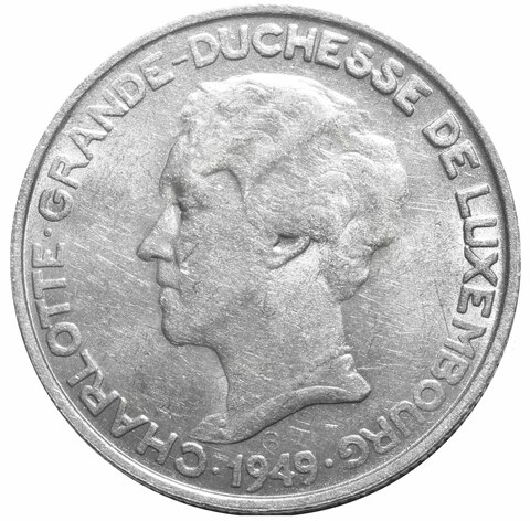5 франков. Люксембург. 1949 год. XF