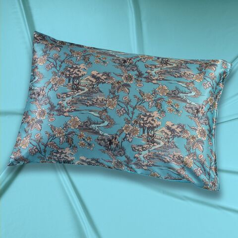 Наволочка 50x70 Mollen Заря светло-бирюзовая шелковая