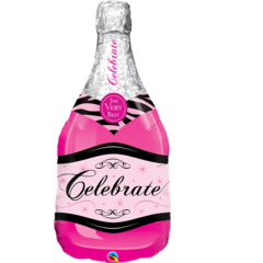 Q Фигура, Бутылка шампанского, Розовая, 40