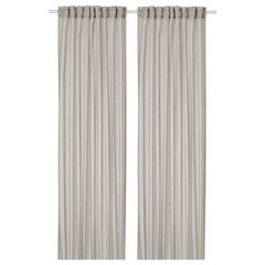 Комплект штор IKEA HALLEBRACKA (ХАЛЛЕБРАКА), Светло-серый, 145x250 см, 2 шт