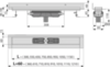 APZ1116-300 Водоотводящий желоб с порогами для цельной решетки и фиксированным воротником к стене, в AlcaPlast