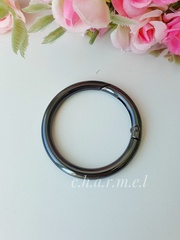 Carabiner ring dark nickel, D 32 mm