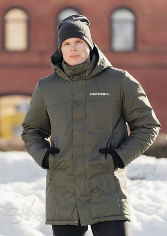 Непромокаемая Очень Теплая Парка Nordski Khaki мужская