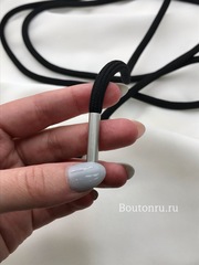 Шнур черный с металлическим наконечником 1,38 м