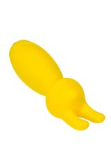 Желтый мини-вибратор Fluffy - 8,5 см. - 