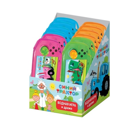 СИНИЙ ТРАКТОР Драже с игрушкой Водная игра 1кор*6бл*12шт,5г.