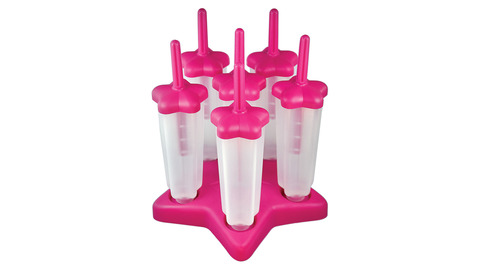 Набор формочек для мороженого на палочке 6шт 120мл Tovolo Звёздочка розовый